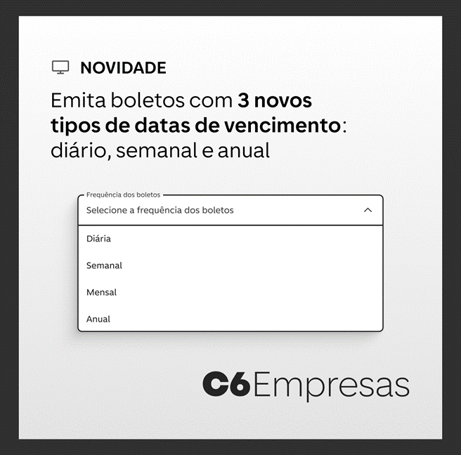 Boleto Cobrança datas de vencimento
